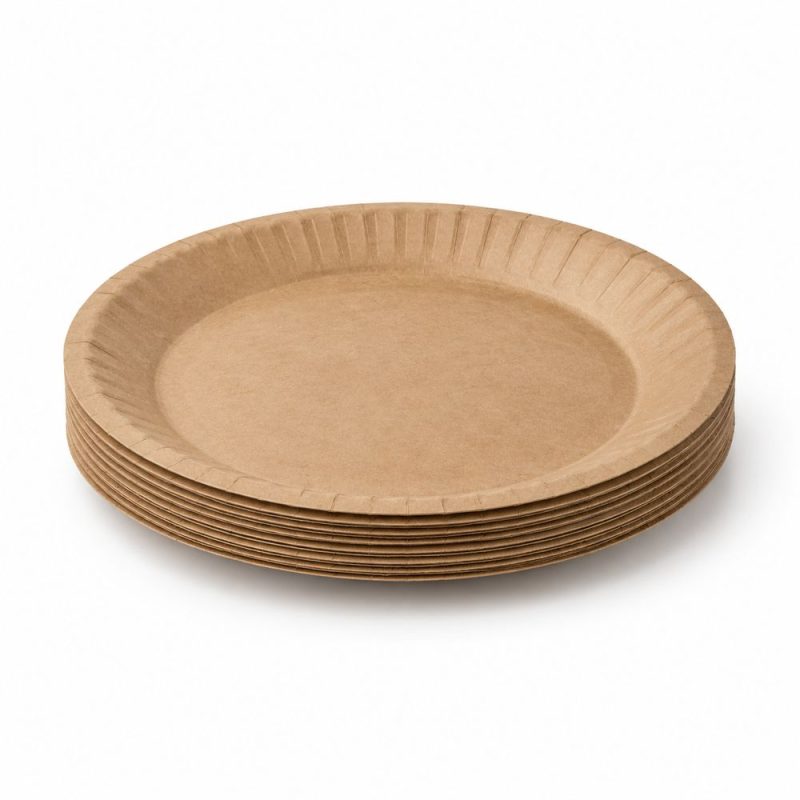 Dĩa giấy kraft 23cm