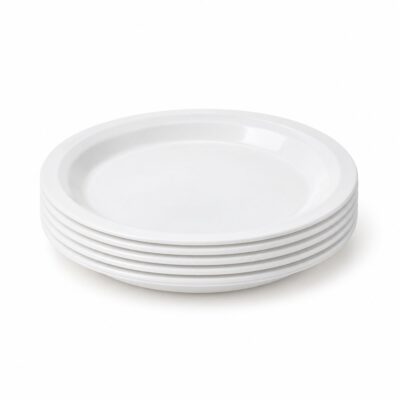 Dĩa nhựa trắng 22cm