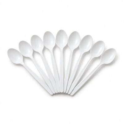Muỗng nhựa trắng dài 15cm
