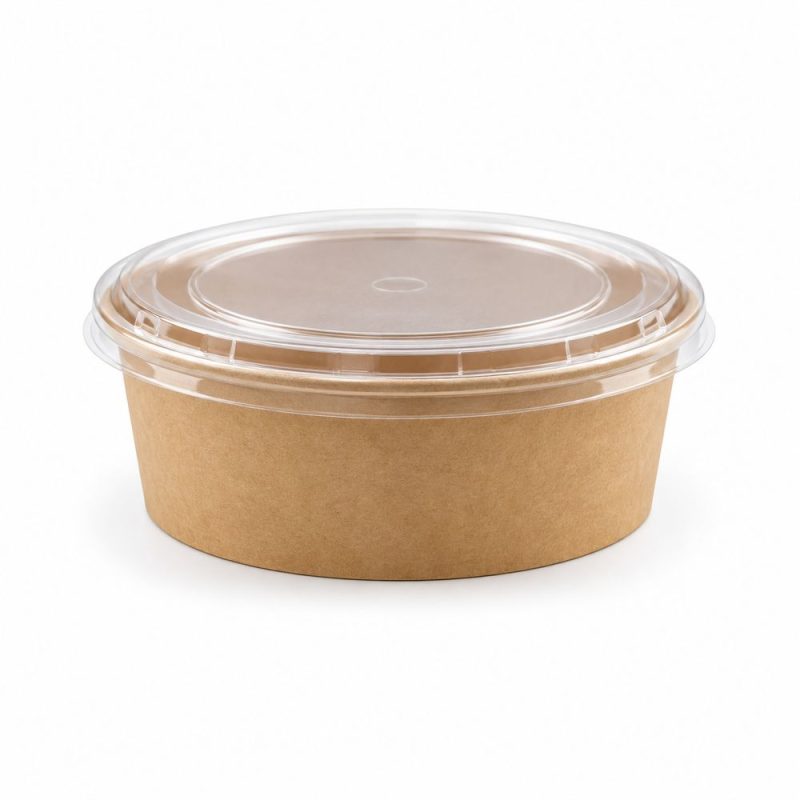 Tô giấy kraft 1000ml nắp PP