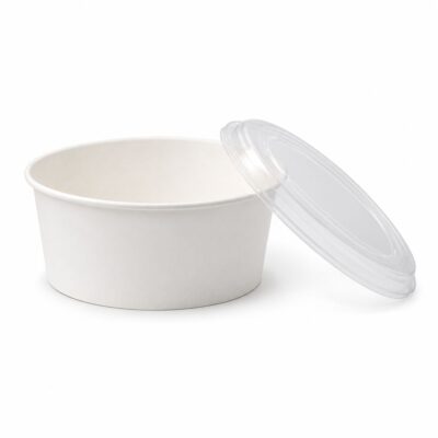 Tô giấy trắng 1000ml nắp PP